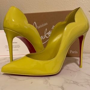 Christian Louboutin heels, size 38.5 (8) , color: citrus